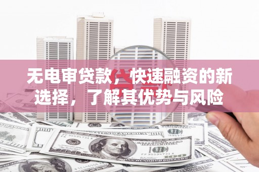 宁夏无电审贷款，快速融资的新选择，了解其优势与风险