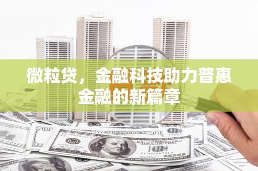 宁夏微粒贷，金融科技助力普惠金融的新篇章