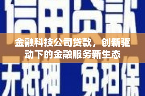 宁夏金融科技公司贷款，创新驱动下的金融服务新生态