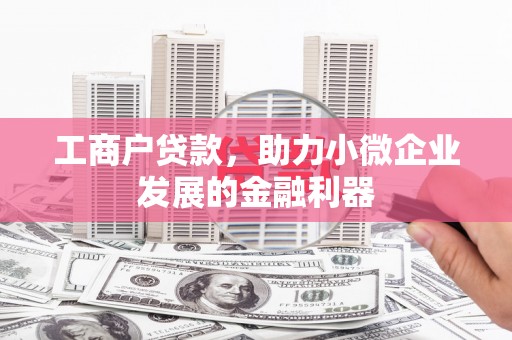 宁夏工商户贷款，助力小微企业发展的金融利器
