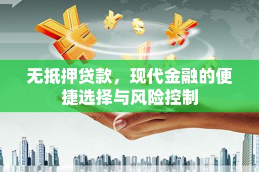 宁夏无抵押贷款，现代金融的便捷选择与风险控制