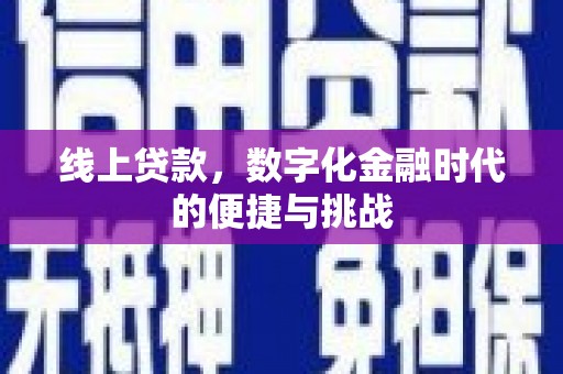 宁夏线上贷款，数字化金融时代的便捷与挑战
