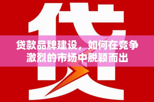 宁夏贷款品牌建设，如何在竞争激烈的市场中脱颖而出