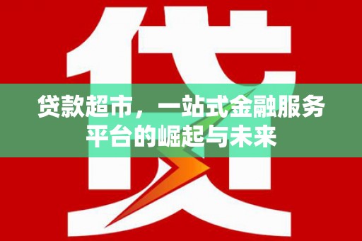 宁夏贷款超市，一站式金融服务平台的崛起与未来
