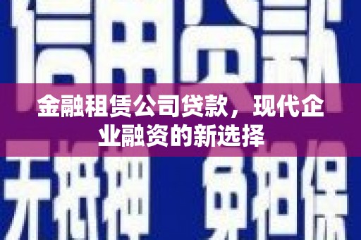 宁夏金融租赁公司贷款，现代企业融资的新选择