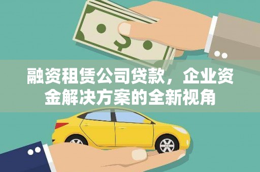 宁夏融资租赁公司贷款，企业资金解决方案的全新视角