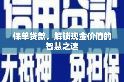 宁夏保单贷款，解锁现金价值的智慧之选