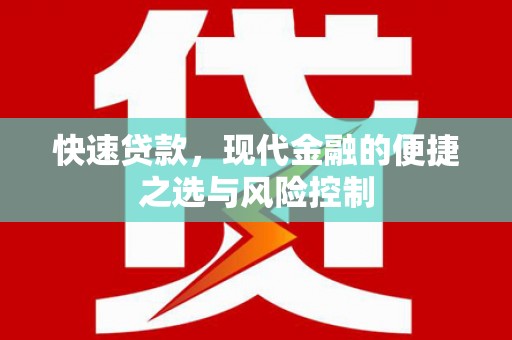 宁夏快速贷款，现代金融的便捷之选与风险控制