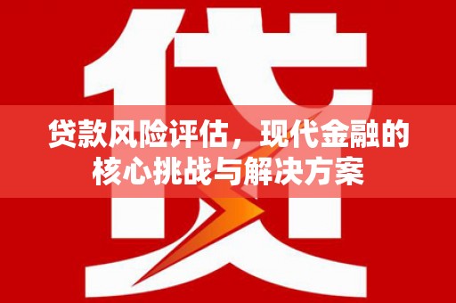 宁夏贷款风险评估，现代金融的核心挑战与解决方案