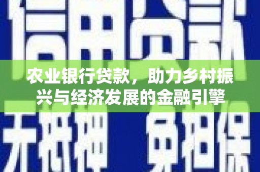 宁夏农业银行贷款，助力乡村振兴与经济发展的金融引擎