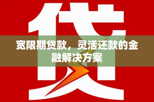 宁夏宽限期贷款，灵活还款的金融解决方案