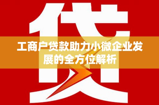 宁夏工商户贷款助力小微企业发展的全方位解析
