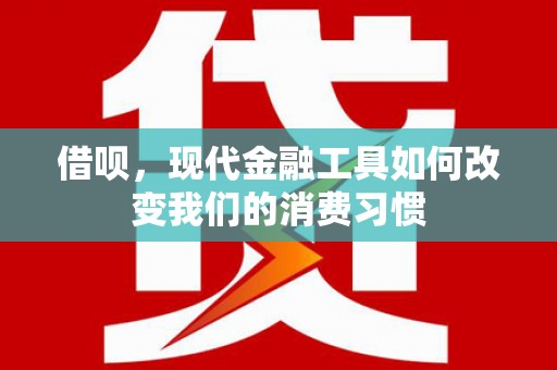 宁夏借呗，现代金融工具如何改变我们的消费习惯
