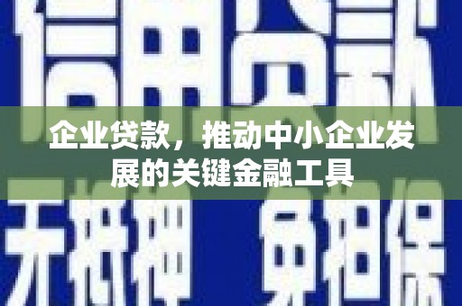 宁夏企业贷款，推动中小企业发展的关键金融工具