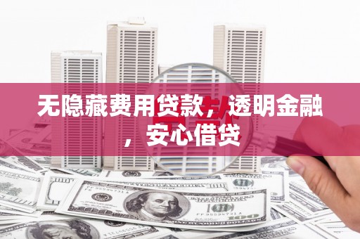 宁夏无隐藏费用贷款，透明金融，安心借贷