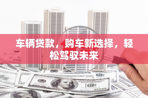 宁夏车辆贷款，购车新选择，轻松驾驭未来
