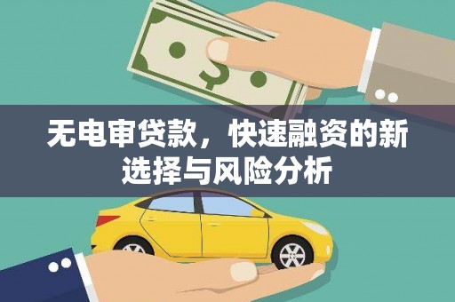 宁夏无电审贷款，快速融资的新选择与风险分析