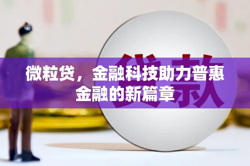 宁夏微粒贷，金融科技助力普惠金融的新篇章