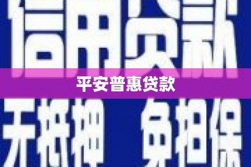宁夏平安普惠贷款