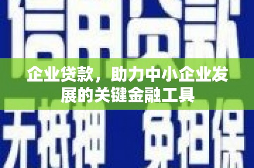 宁夏企业贷款，助力中小企业发展的关键金融工具