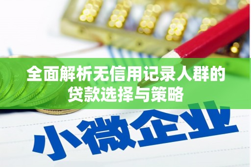宁夏全面解析无信用记录人群的贷款选择与策略