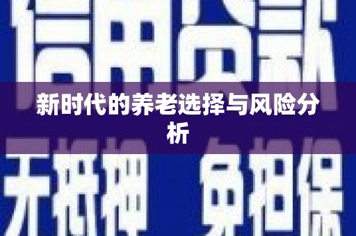 宁夏新时代的养老选择与风险分析