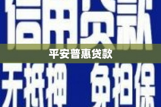 宁夏平安普惠贷款