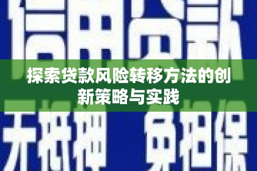 宁夏探索贷款风险转移方法的创新策略与实践